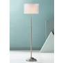 Watch A Video About the Possini Euro Roxie Brushed Nickel Modern Floor Lamp with Double Drum Shade