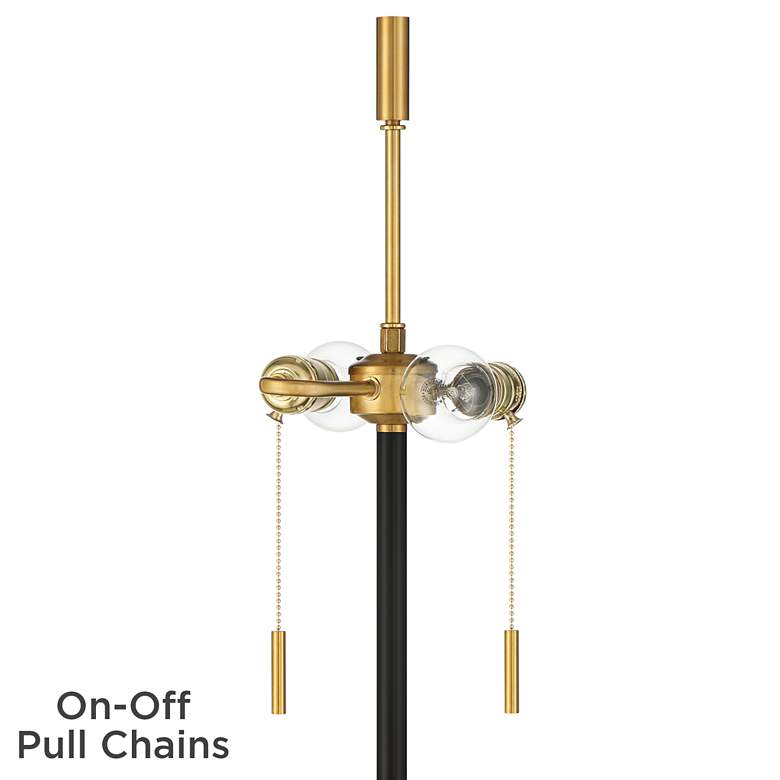 Image 4 Possini Euro Roxie 70" Brass Black Modern Floor Lamp with Black Riser more views