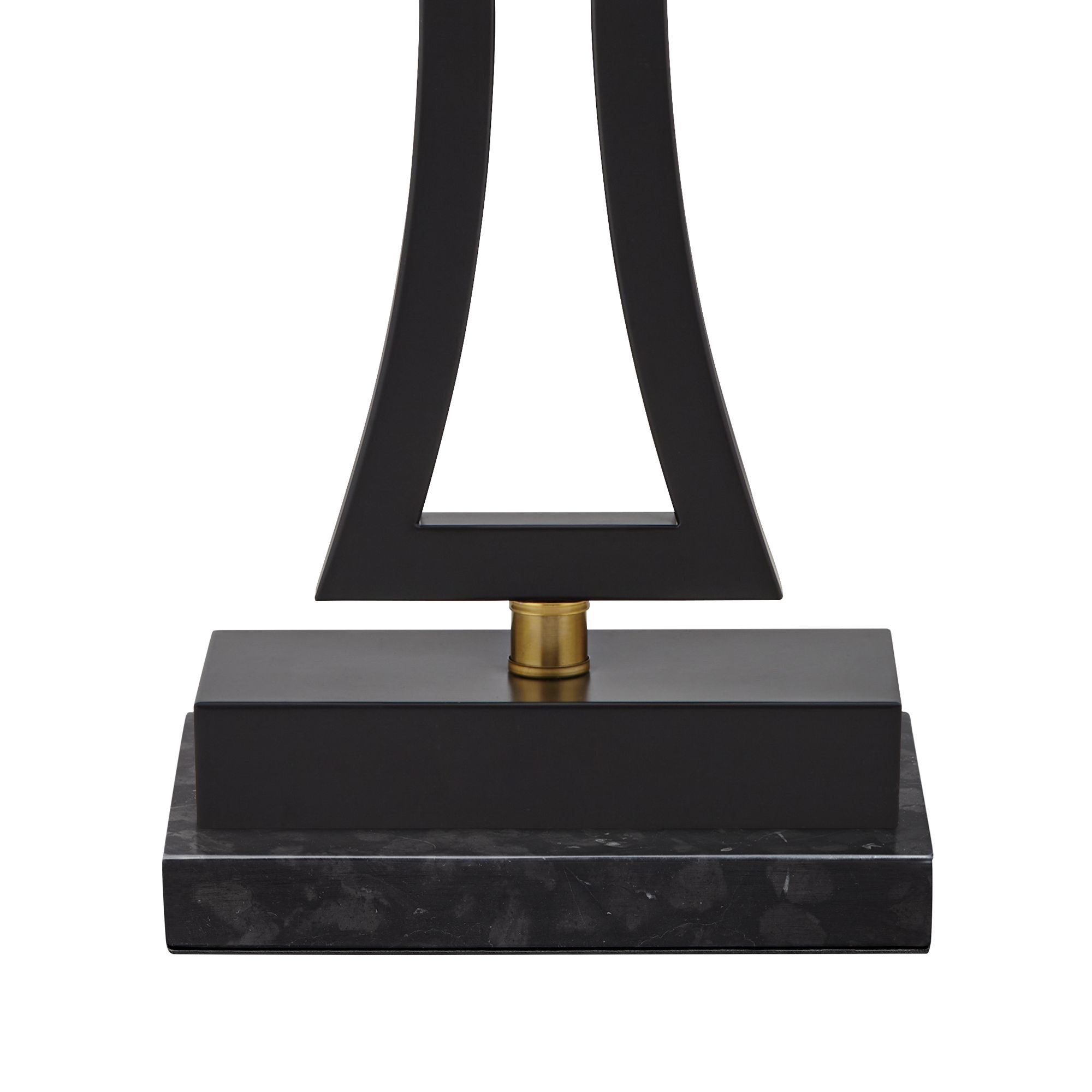 Image 5 Possini Euro Roxie Black Metal USB Lamps with Black Marble Riser Set of 2 more views