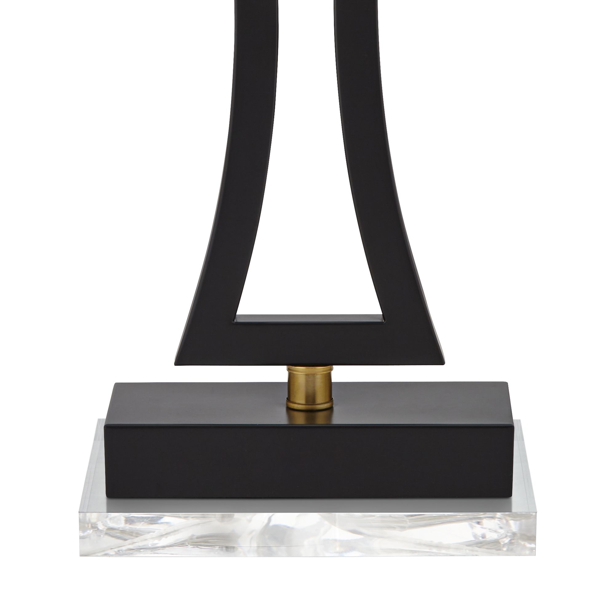 Image 5 Possini Euro Roxie Black Metal USB Table Lamps Set of 2 with Acrylic Risers more views