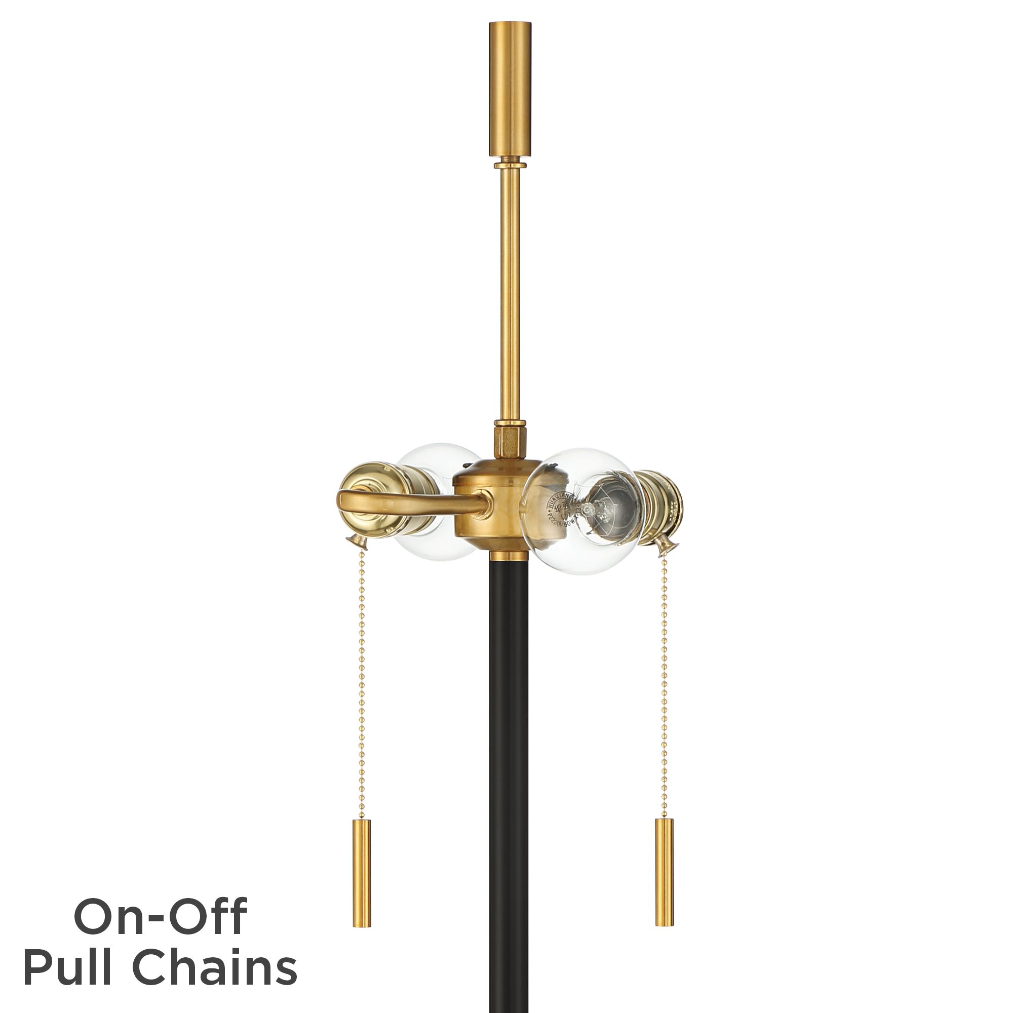 Image 6 Possini Euro Roxxy 65 1/2" Double Shade Black and Gold Floor Lamp more views