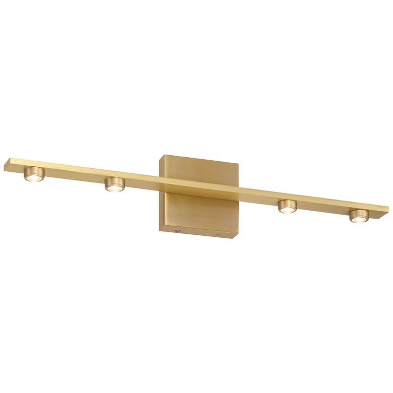 Image 2 Possini Euro Roz 23 3/4" Wide Warm Brass 4-Light LED Bath Light