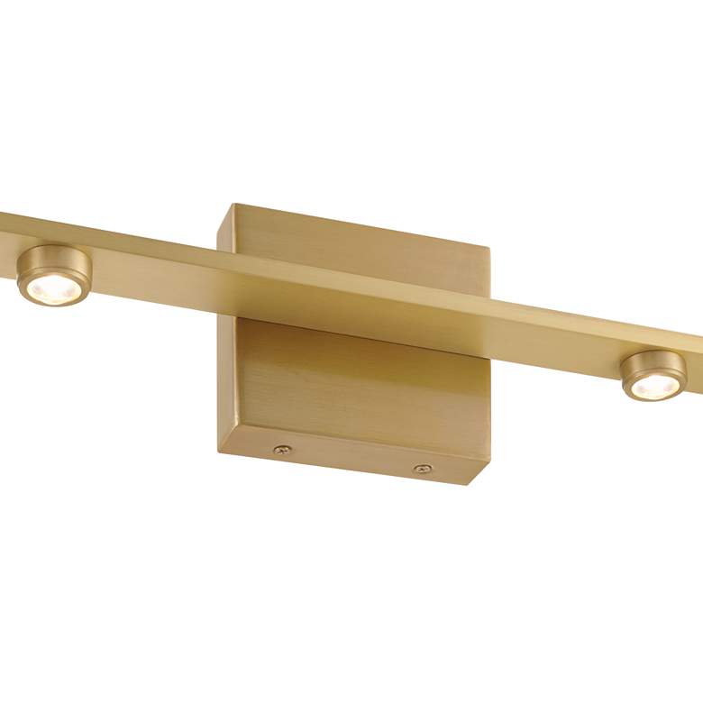 Image 4 Possini Euro Roz 23 3/4" Wide Warm Brass 4-Light LED Bath Light more views