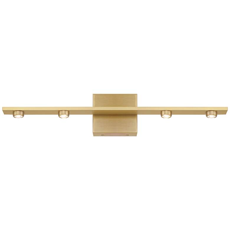 Image 5 Possini Euro Roz 23 3/4" Wide Warm Brass 4-Light LED Bath Light more views