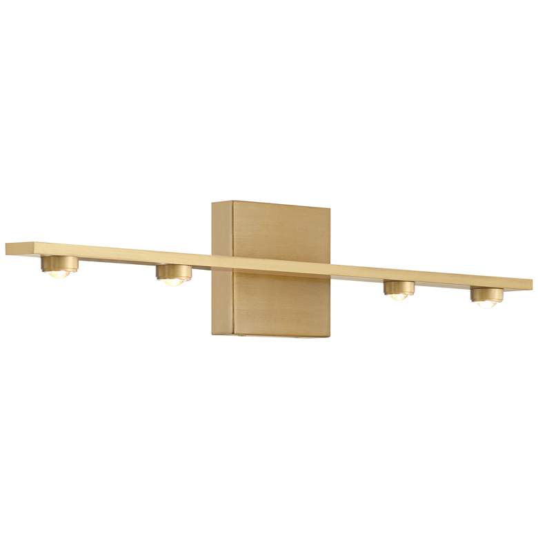 Image 7 Possini Euro Roz 23 3/4" Wide Warm Brass 4-Light LED Bath Light more views