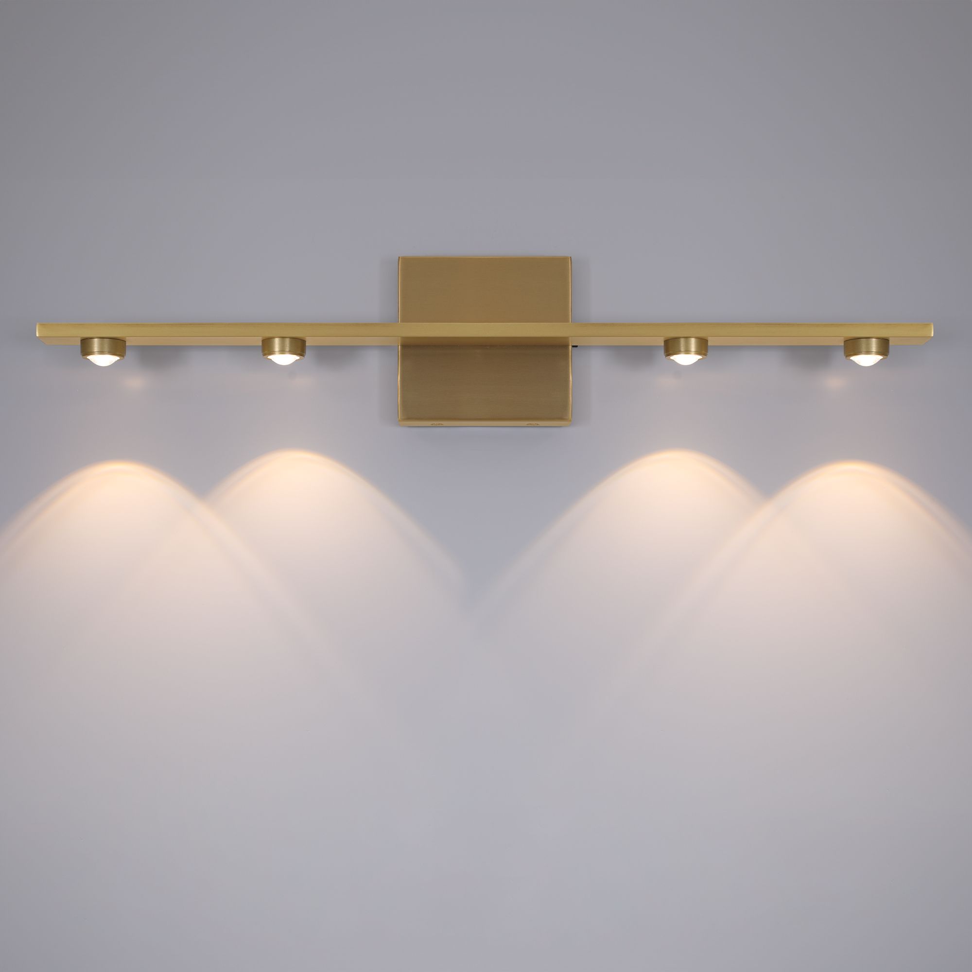 Possini Euro Roz 23 3/4" Wide Warm Brass 4-Light LED Bath Light