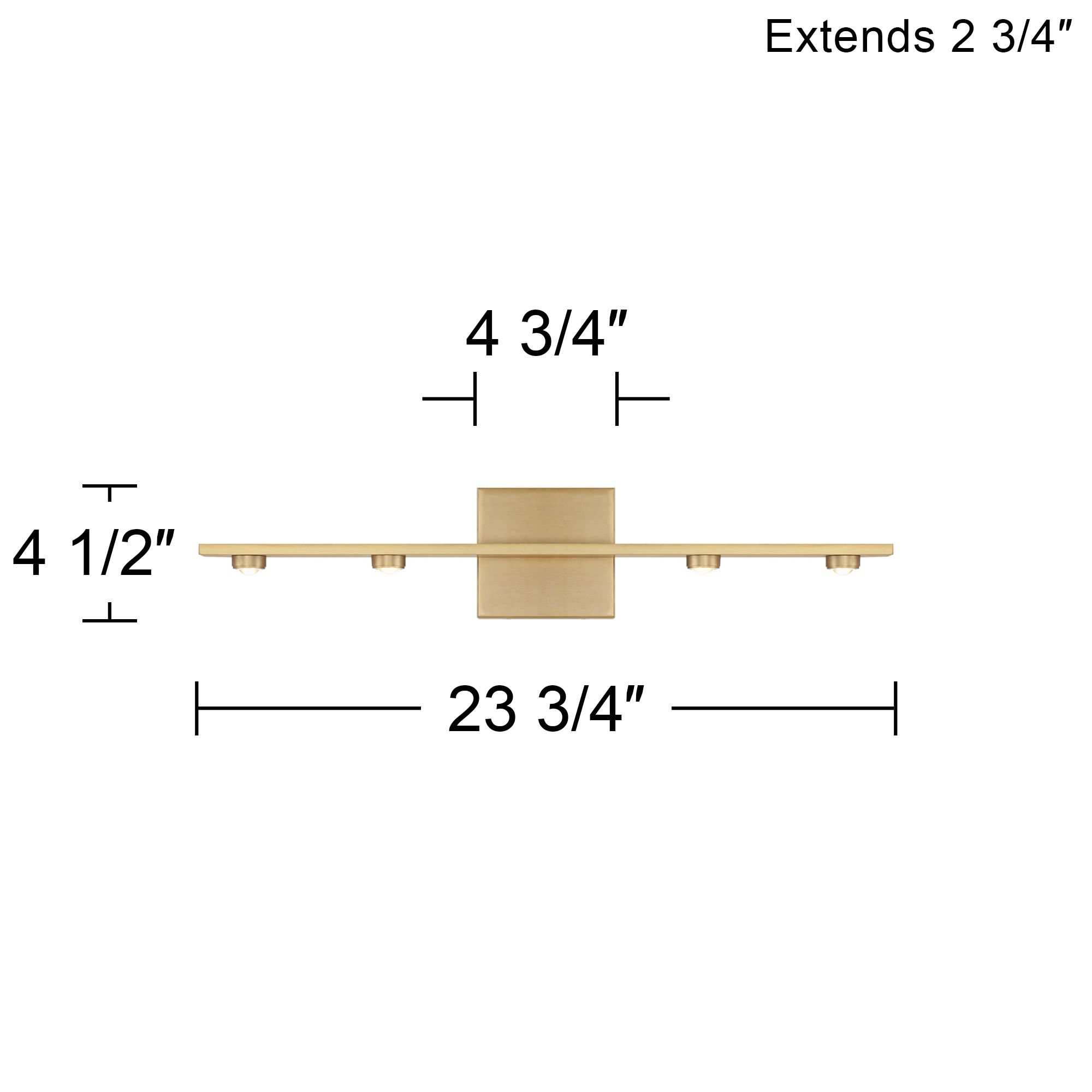 Possini Euro Roz 23 3/4" Wide Warm Brass 4-Light LED Bath Light