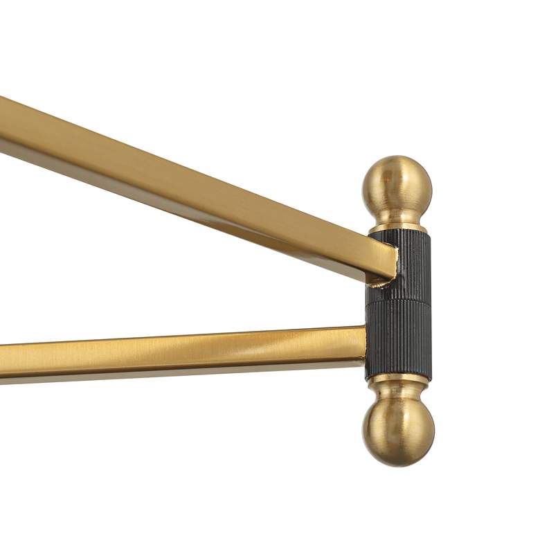 Image 3 Possini Euro Rumi 13 1/4"H Gold and Black Swing-Arm Plug-In Wall Lamp more views