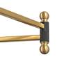 5_Possini Euro Rumi 13 1/4"H Gold and Black Swing-Arm Plug-In Wall Lamp more views