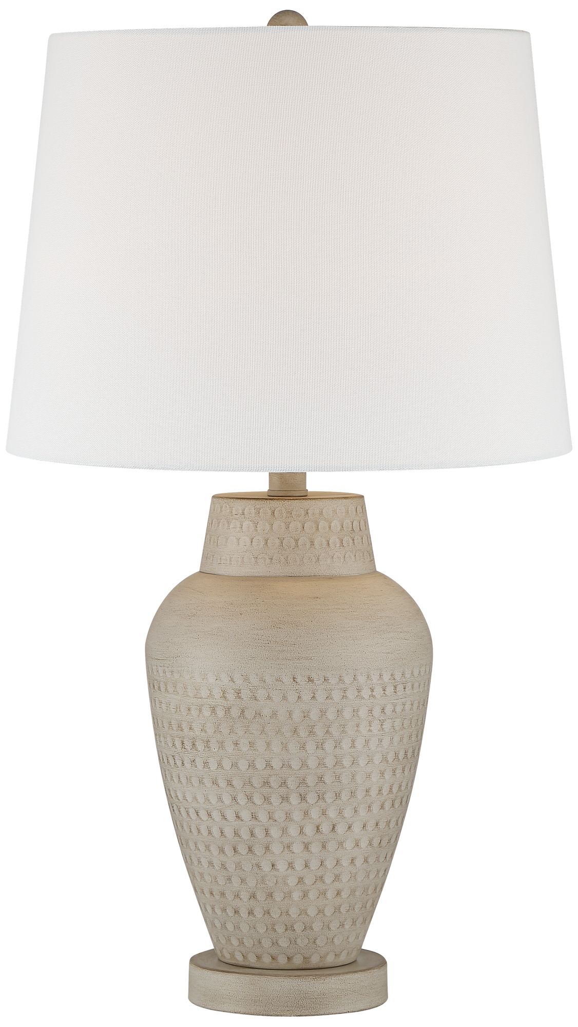 Image 2 Possini Euro Rupert 24 3/4" Beige Hammered Metal Vase Table Lamp