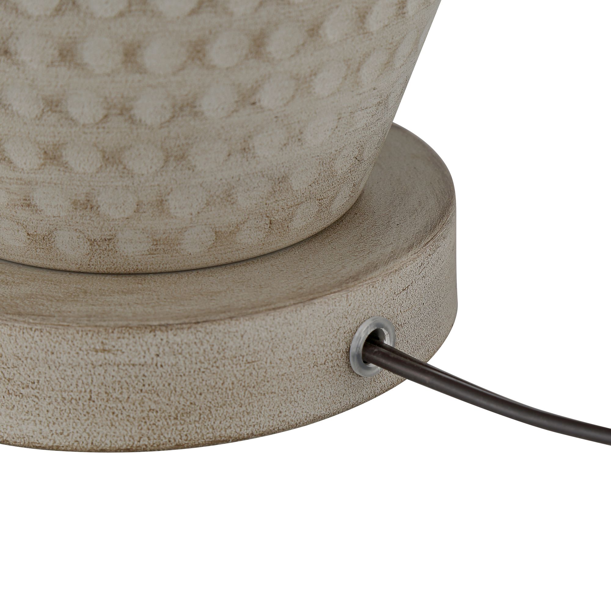 Image 7 Possini Euro Rupert 24 3/4" Beige Hammered Metal Vase Table Lamp more views