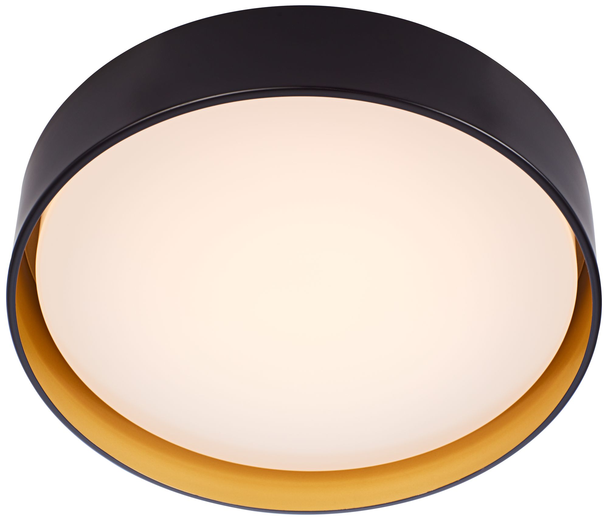 Image 6 Possini Euro Russo 14" Wide Black and Brass LED Ceiling Light more views