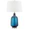 Possini Euro Ryan 27 1/4" Blue Art Glass Modern Table Lamp