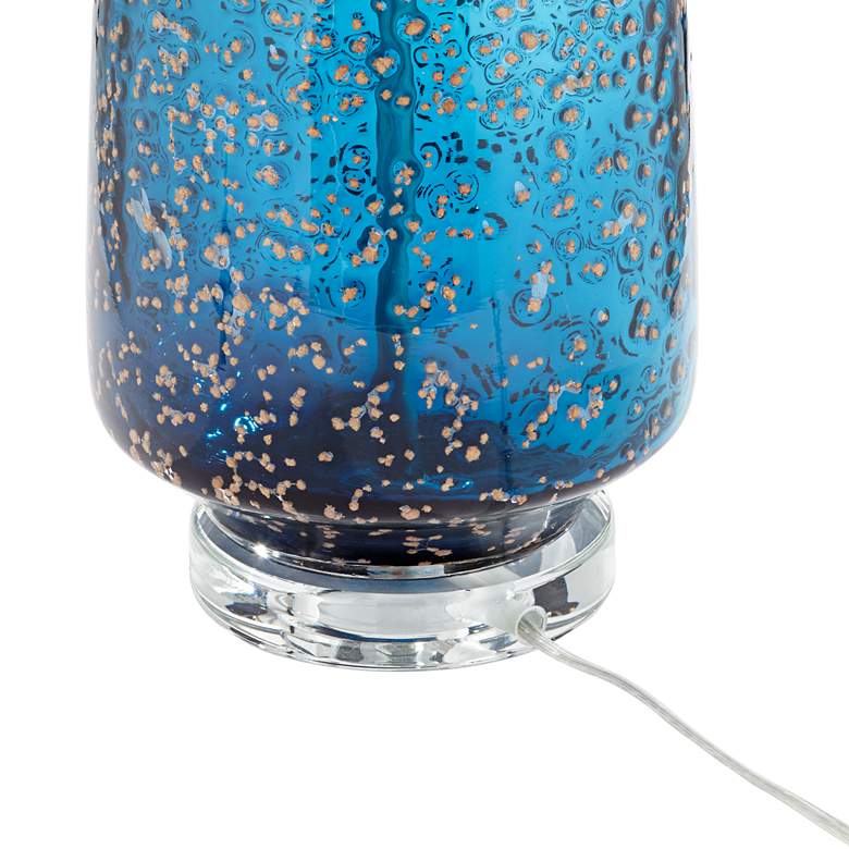 Image 7 Possini Euro Ryan Blue Art Glass Modern Table Lamp more views