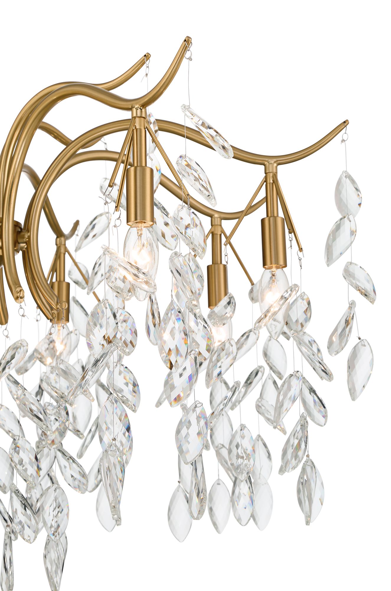 Image 4 Possini Euro Rysa 30 1/2" Brass and Crystal 9-Light Chandelier more views