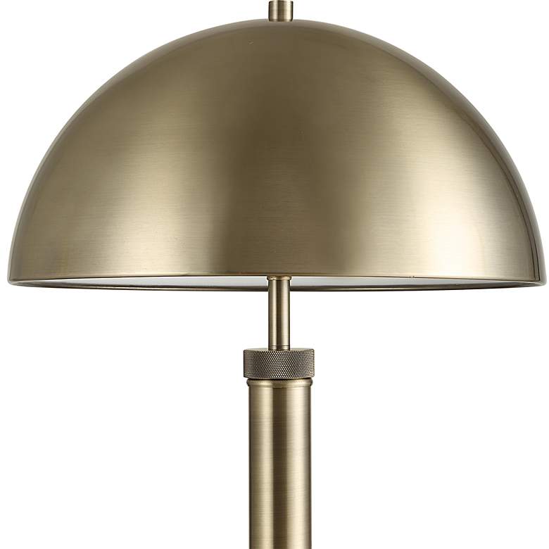 Image 5 Possini Euro Saba 26 1/2" High Antique Brass Dome Table Lamp more views