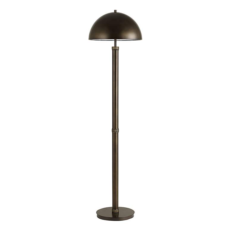 Image 2 Possini Euro Saba 58 1/2" High Dark Bronze Mushroom Dome Floor Lamp