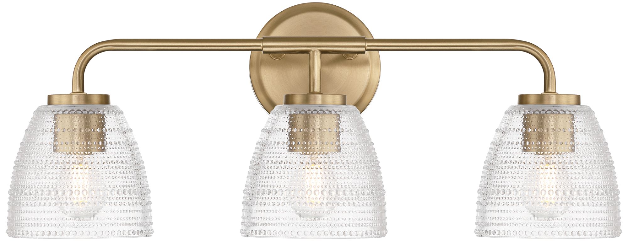 Image 2 Possini Euro Sabrina 22" Wide Satin Brass and Glass 3-Light Bath Light