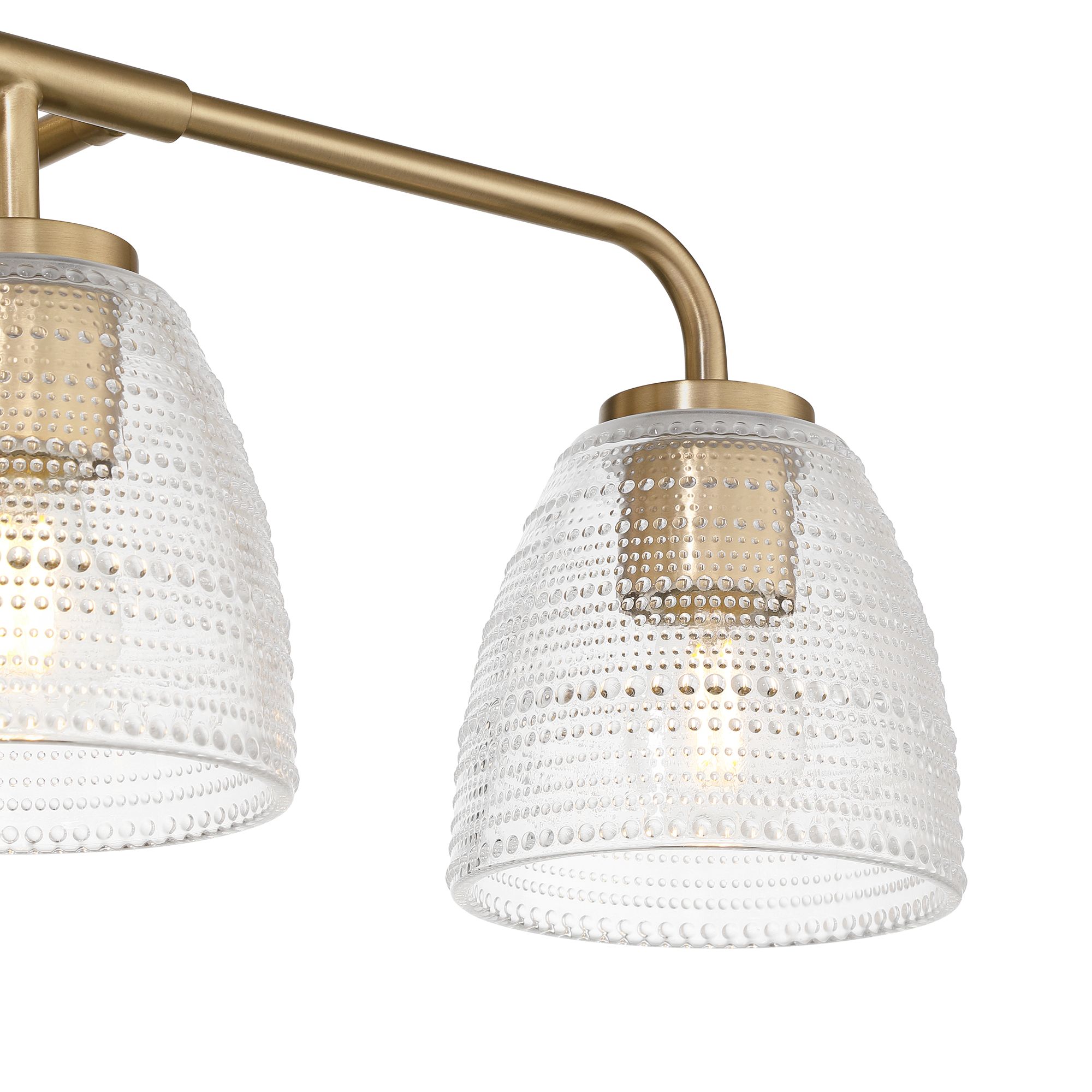 Image 3 Possini Euro Sabrina 22" Wide Satin Brass and Glass 3-Light Bath Light more views