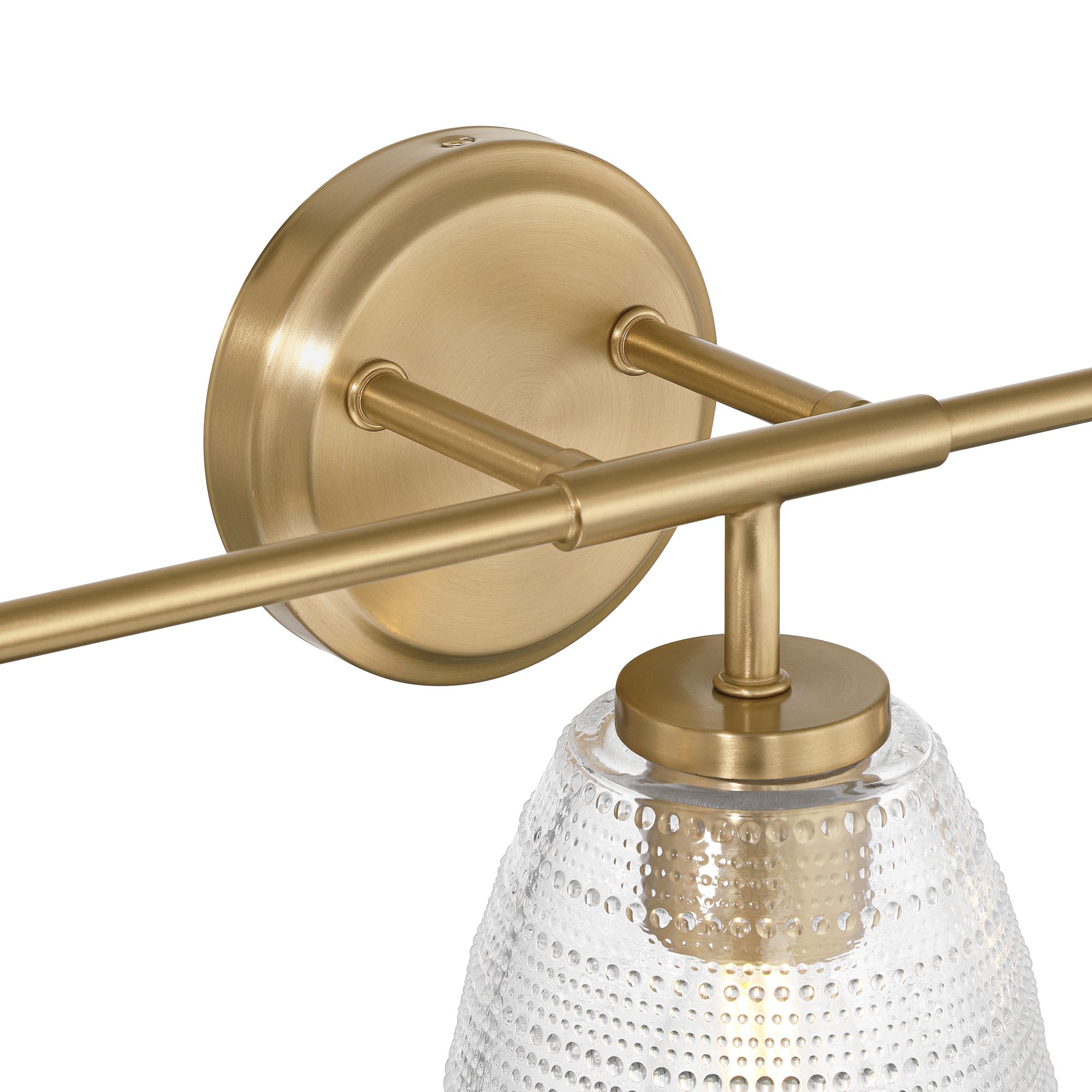 Image 4 Possini Euro Sabrina 22" Wide Satin Brass and Glass 3-Light Bath Light more views