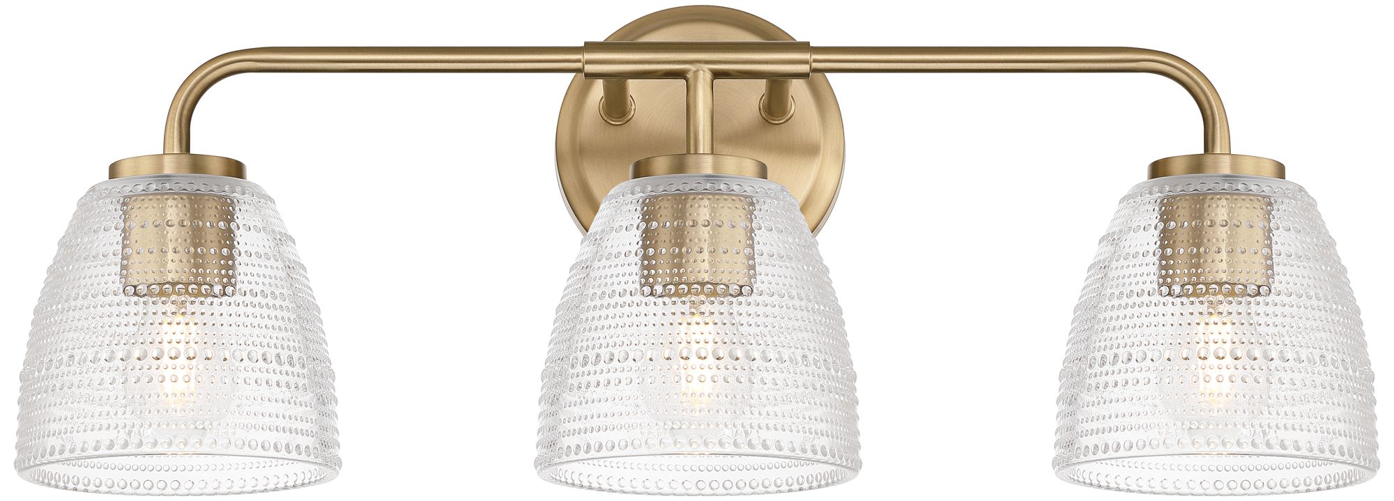 Image 5 Possini Euro Sabrina 22" Wide Satin Brass and Glass 3-Light Bath Light more views