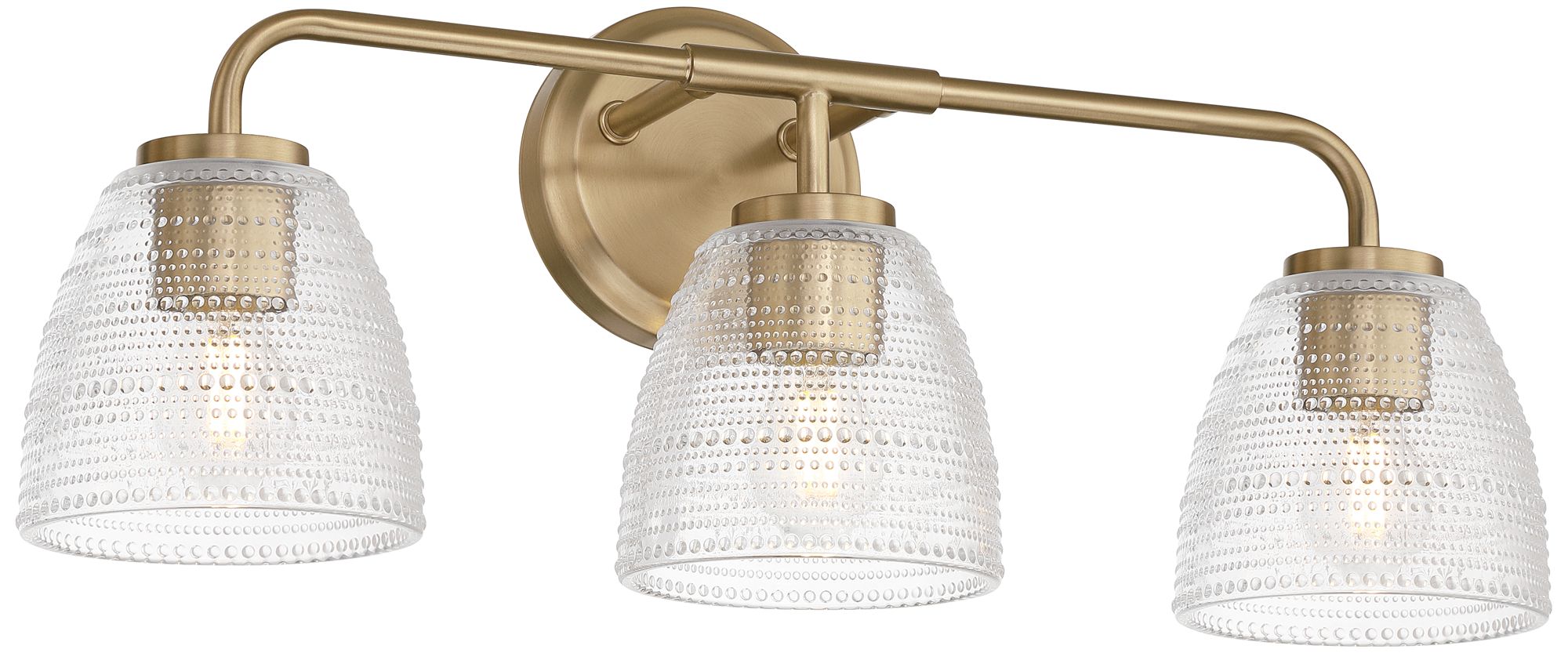 Image 6 Possini Euro Sabrina 22" Wide Satin Brass and Glass 3-Light Bath Light more views