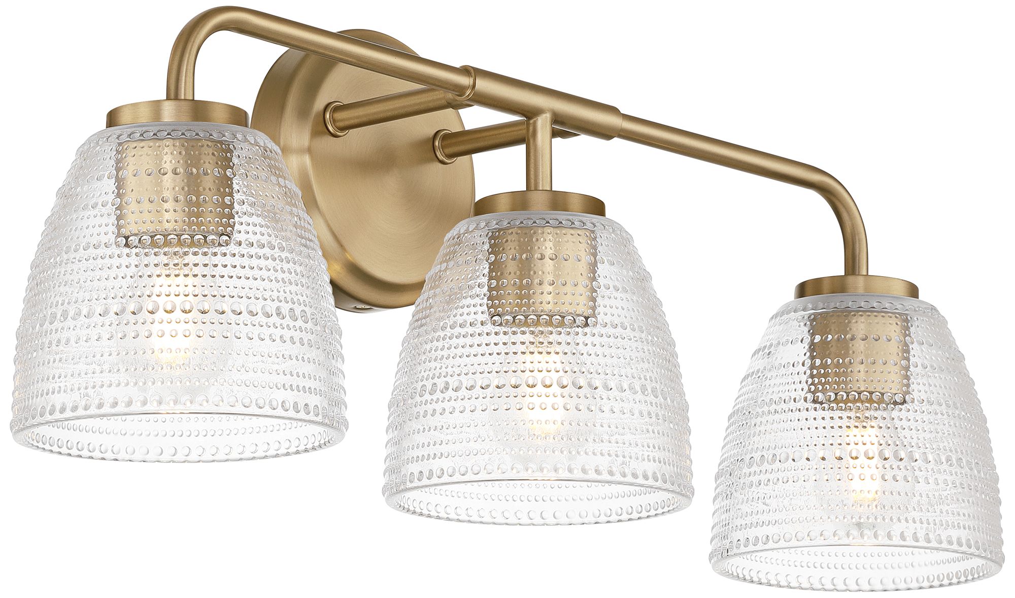 Image 7 Possini Euro Sabrina 22" Wide Satin Brass and Glass 3-Light Bath Light more views