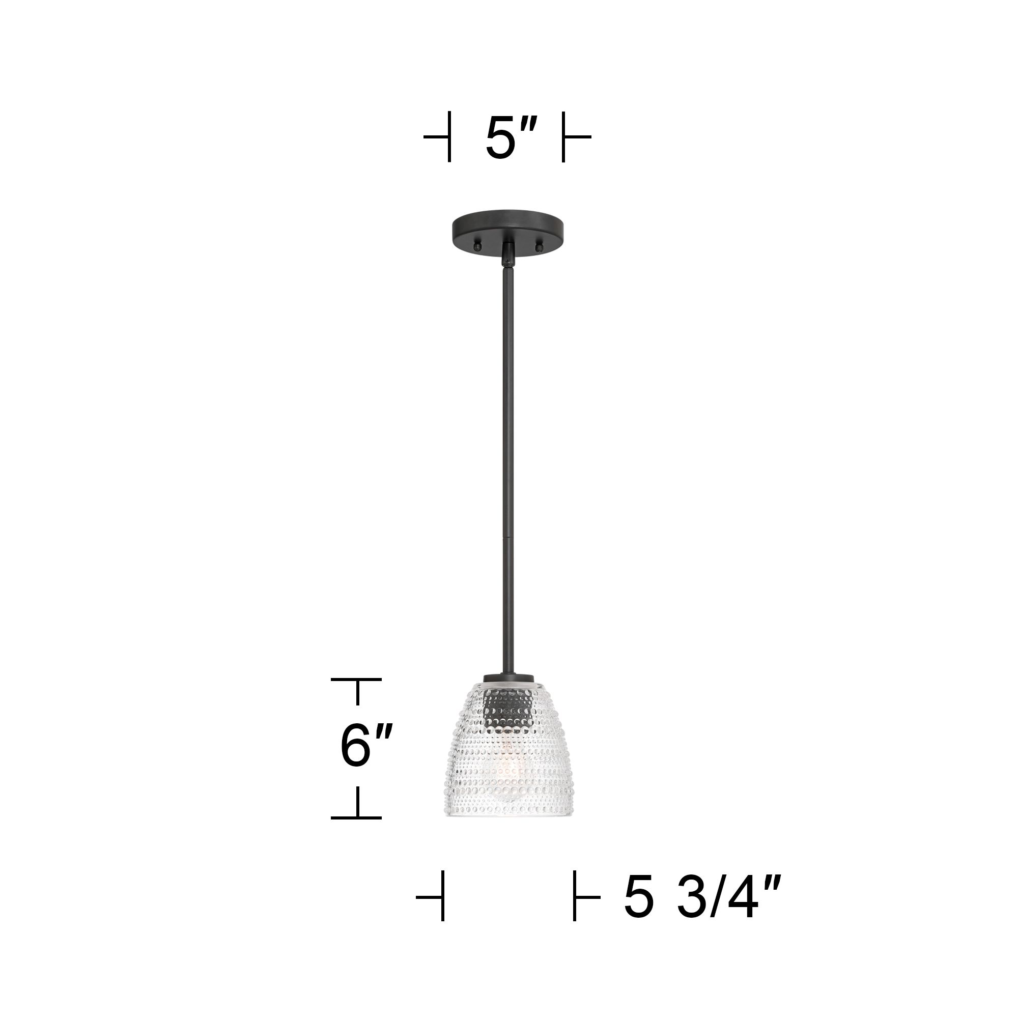 Possini Euro Sabrina 5 3/4" Wide Black Mini Pendant Light