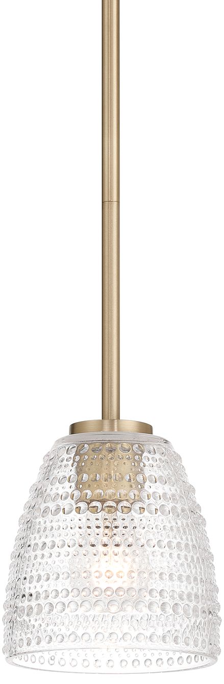 Image 2 Possini Euro Sabrina 5 3/4"W Brass Vintage Glass Mini Pendant Light