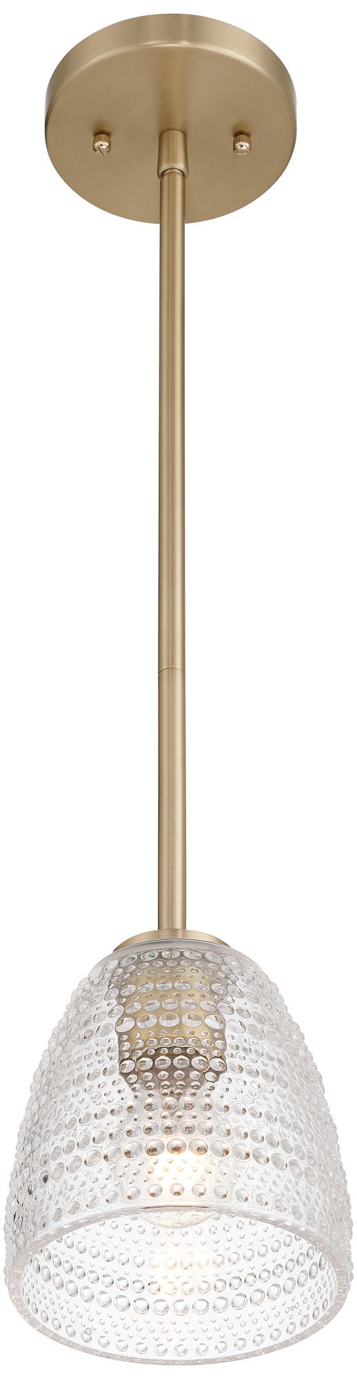 Possini Euro Sabrina 5 3/4"W Brass Vintage Glass Mini Pendant Light