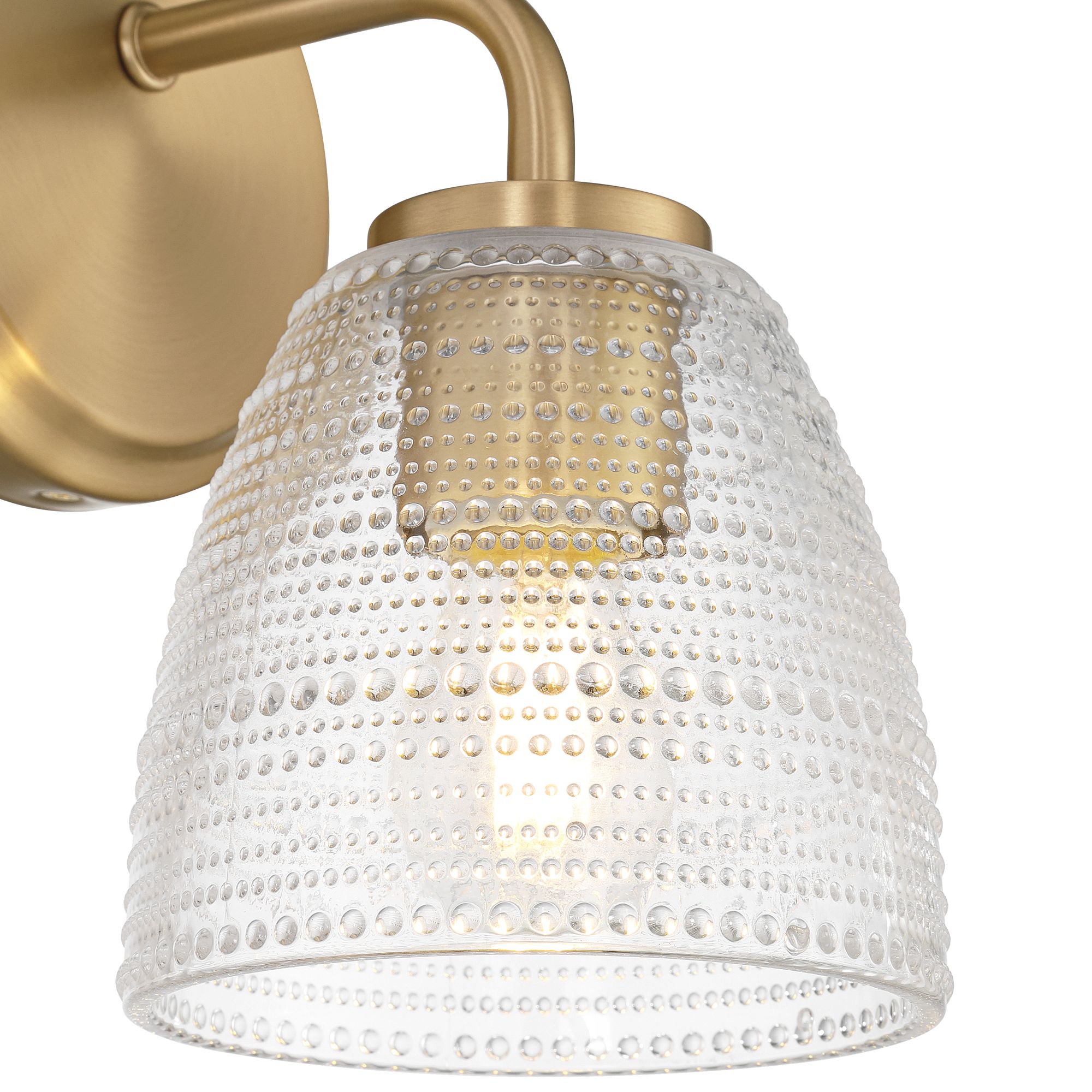 Image 3 Possini Euro Sabrina 9" High Satin Brass and Glass Wall Sconce more views