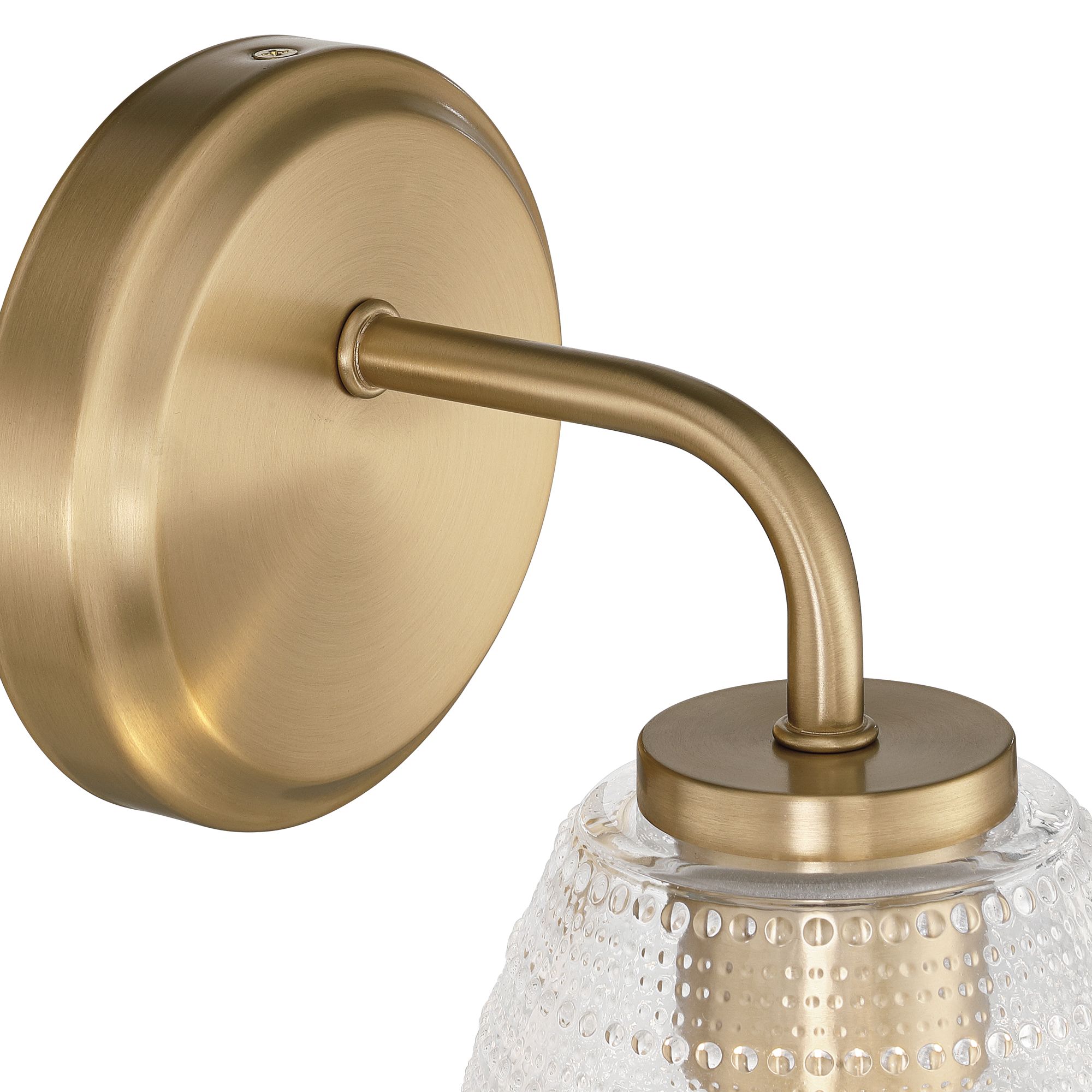 Image 4 Possini Euro Sabrina 9" High Satin Brass and Glass Wall Sconce more views