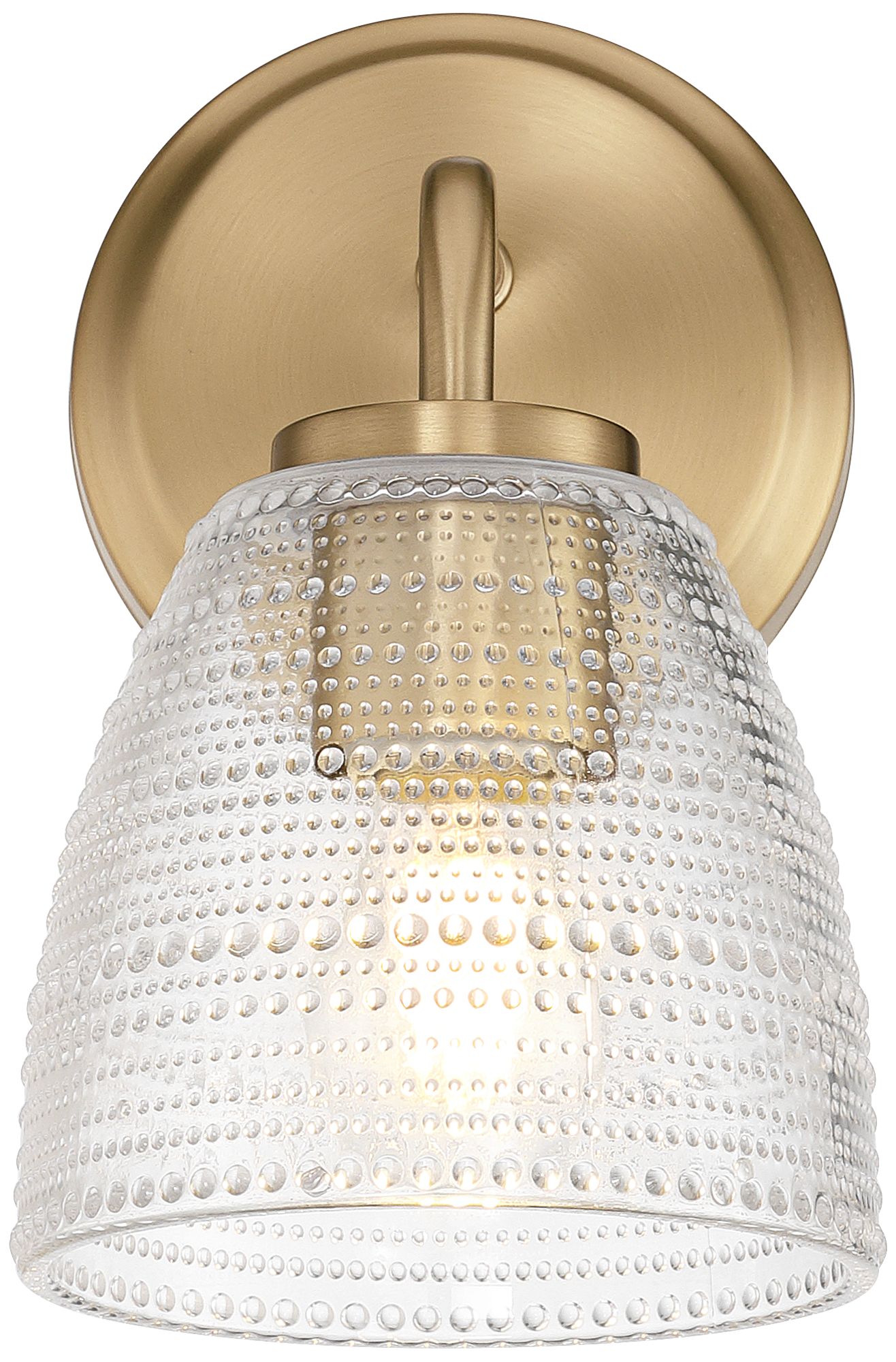 Image 5 Possini Euro Sabrina 9" High Satin Brass and Glass Wall Sconce more views