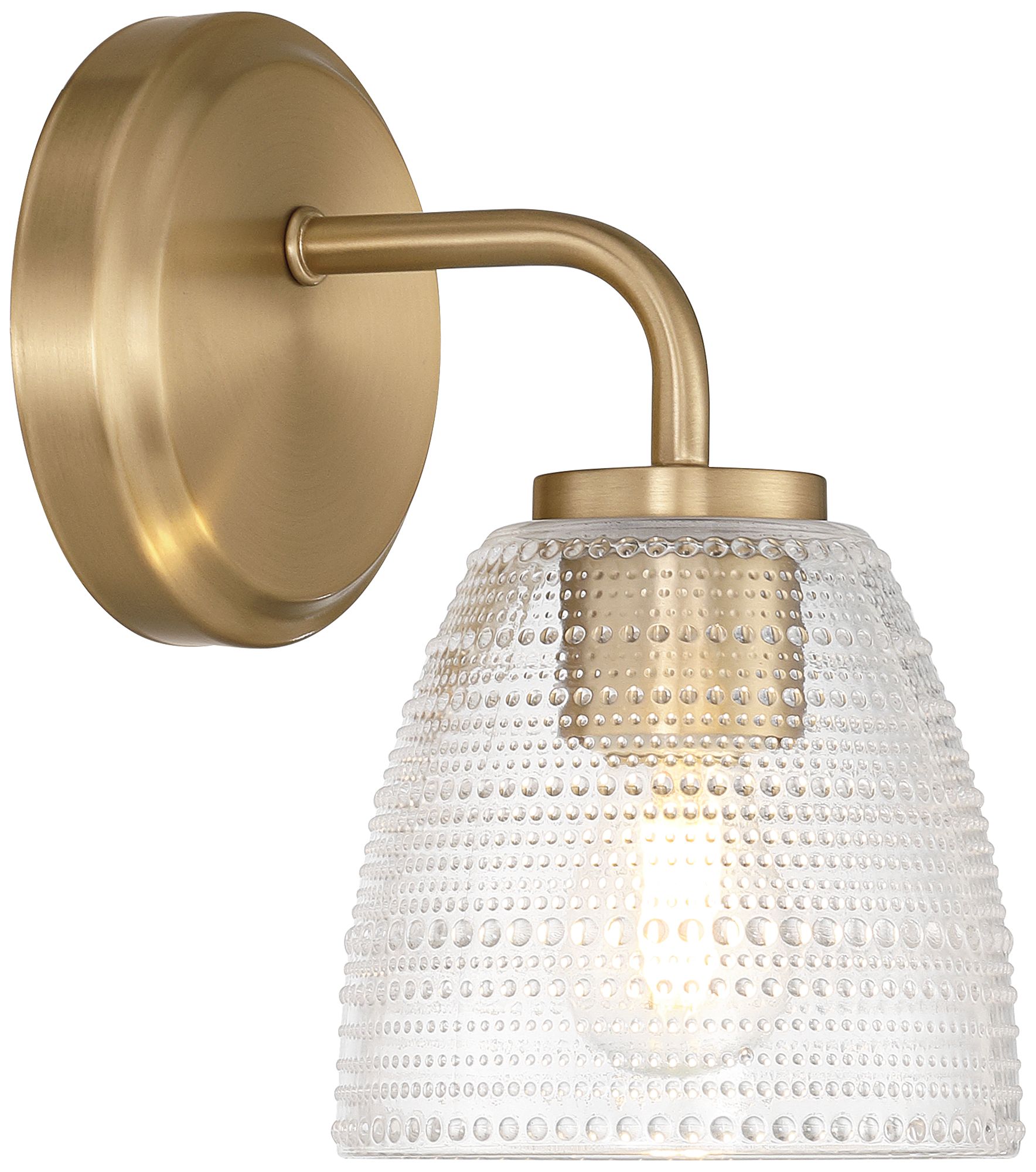 Image 7 Possini Euro Sabrina 9" High Satin Brass and Glass Wall Sconce more views