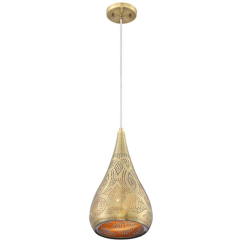 Image 6 Possini Euro Safi 9" Wide Antique Brass Moroccan Mini Pendant Light more views