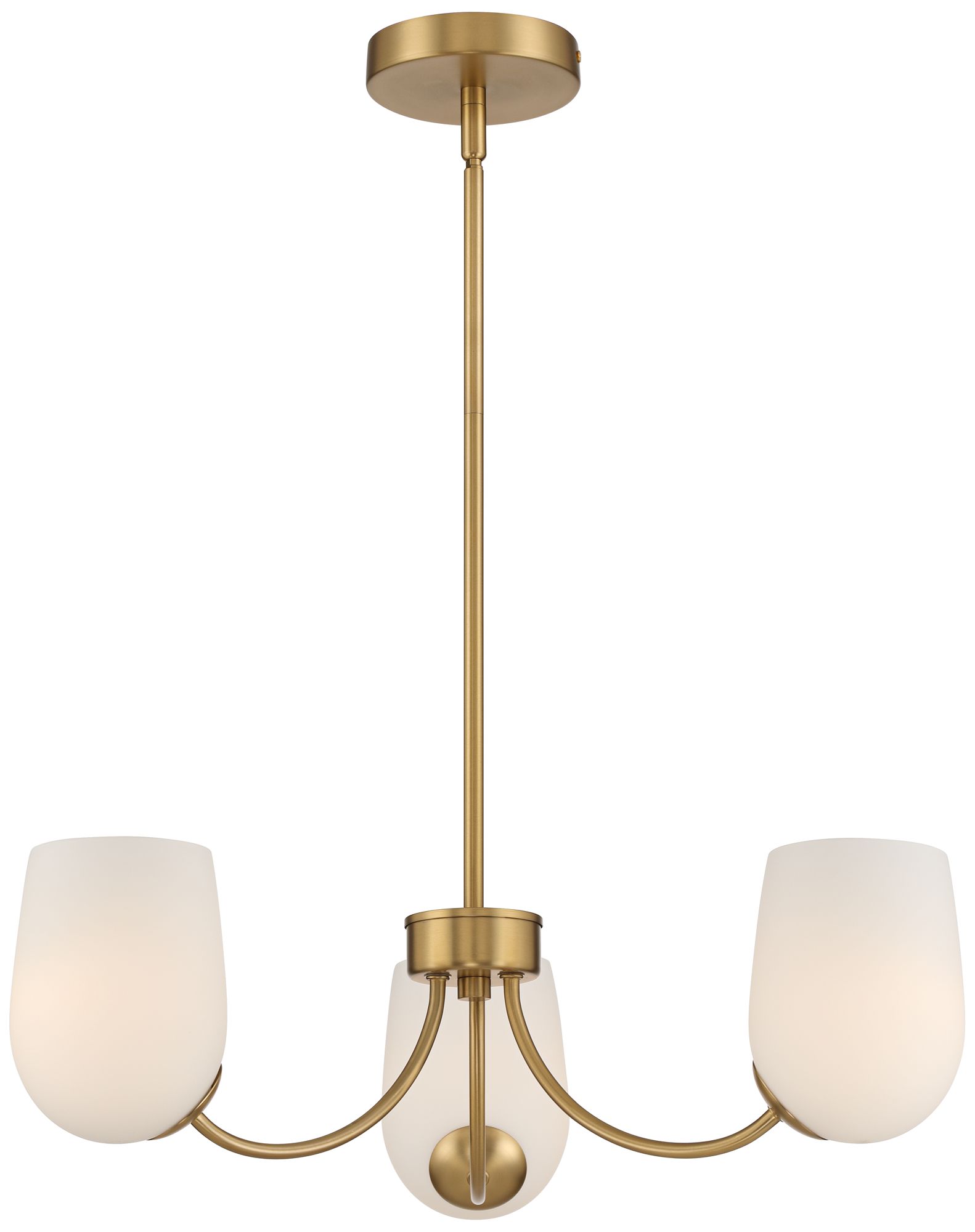 Image 5 Possini Euro Safia 24" Wide Brushed Gold Glass 3-Light Chandelier more views