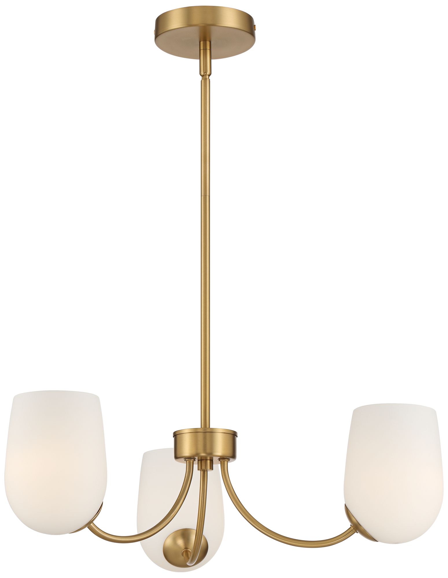 Image 6 Possini Euro Safia 24" Wide Brushed Gold Glass 3-Light Chandelier more views