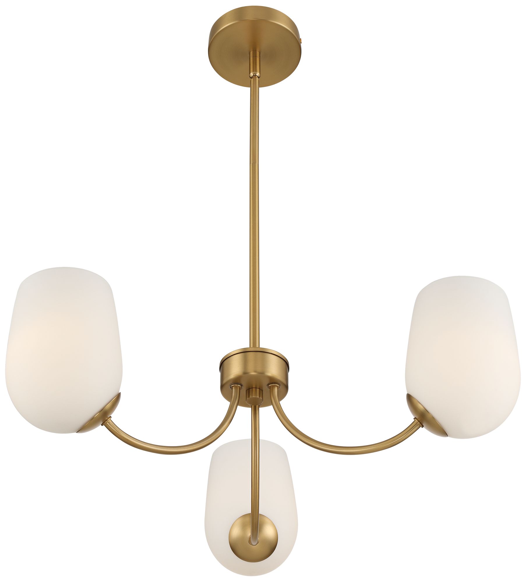 Image 7 Possini Euro Safia 24" Wide Brushed Gold Glass 3-Light Chandelier more views