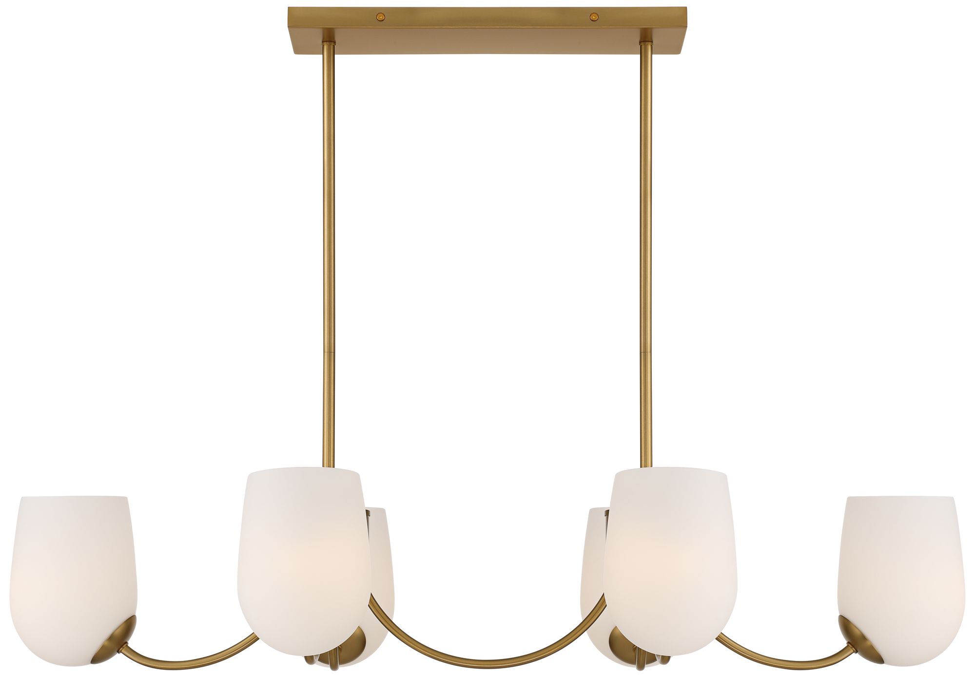 Image 2 Possini Euro Safia 36" Wide Brushed Gold Glass 6-Light Chandelier