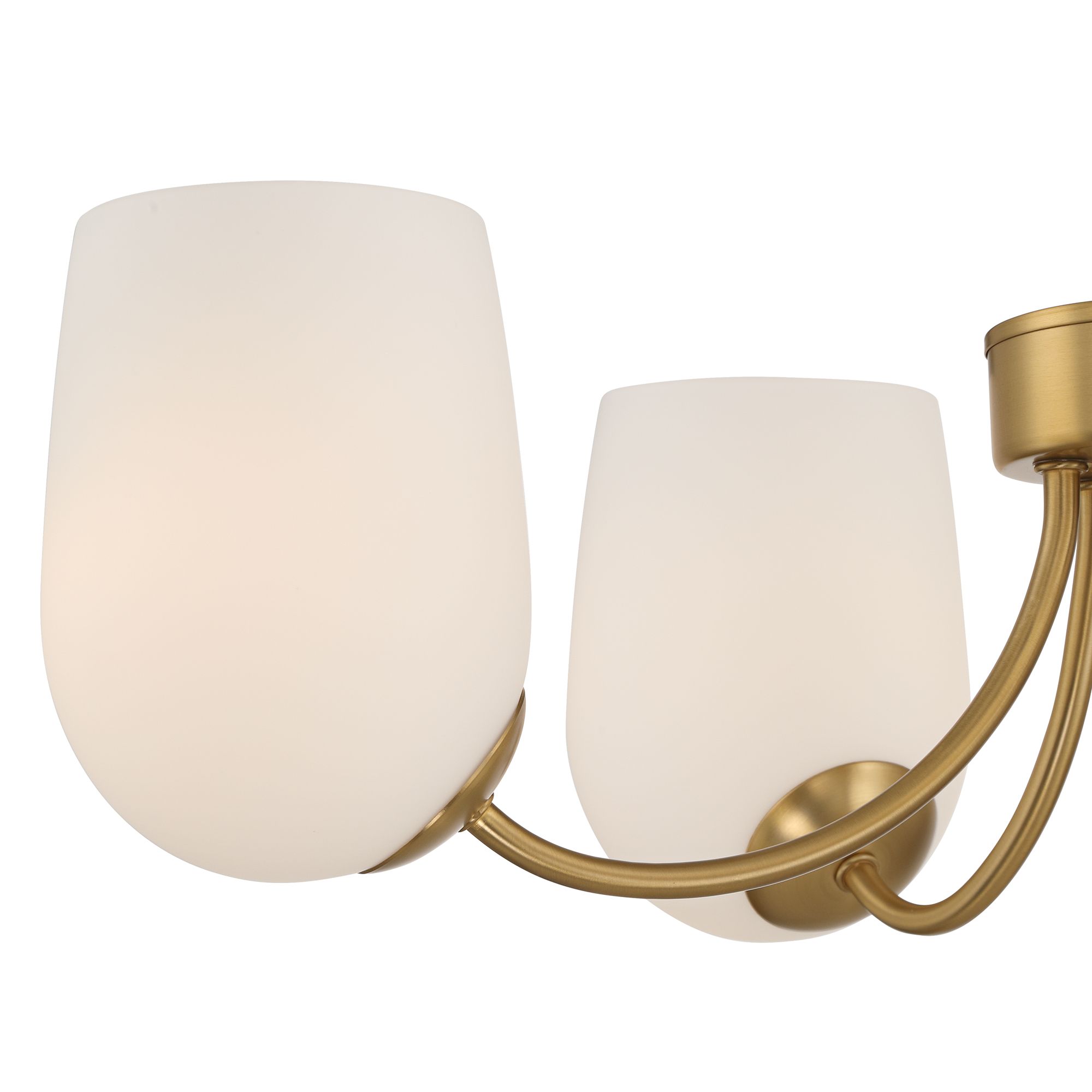 Image 3 Possini Euro Safia 36" Wide Brushed Gold Glass 6-Light Chandelier more views