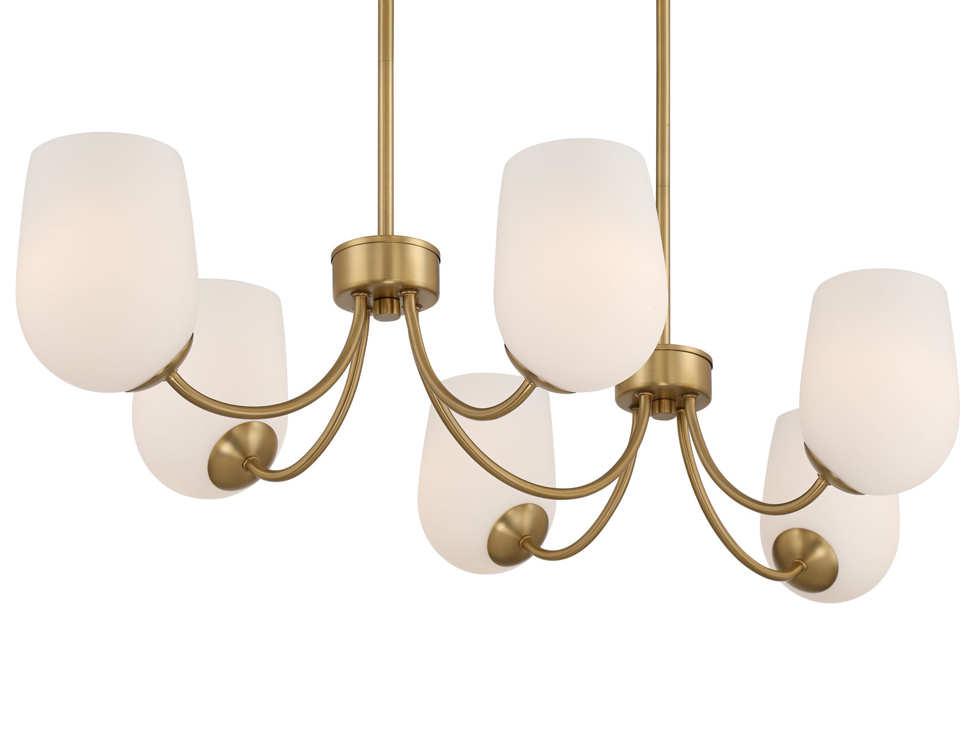 Image 4 Possini Euro Safia 36" Wide Brushed Gold Glass 6-Light Chandelier more views