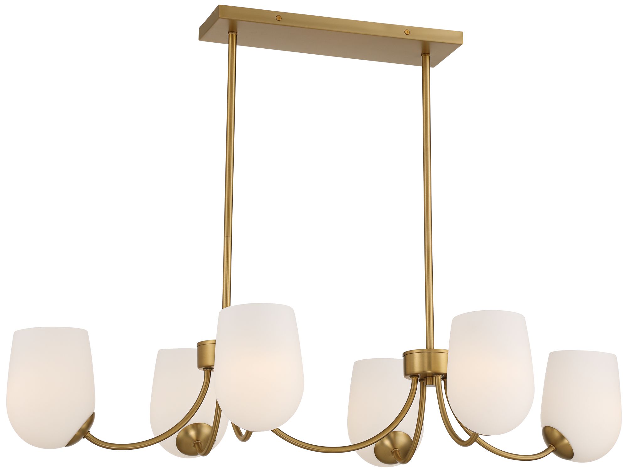 Possini Euro Safia 36" Wide Brushed Gold Glass 6-Light Chandelier