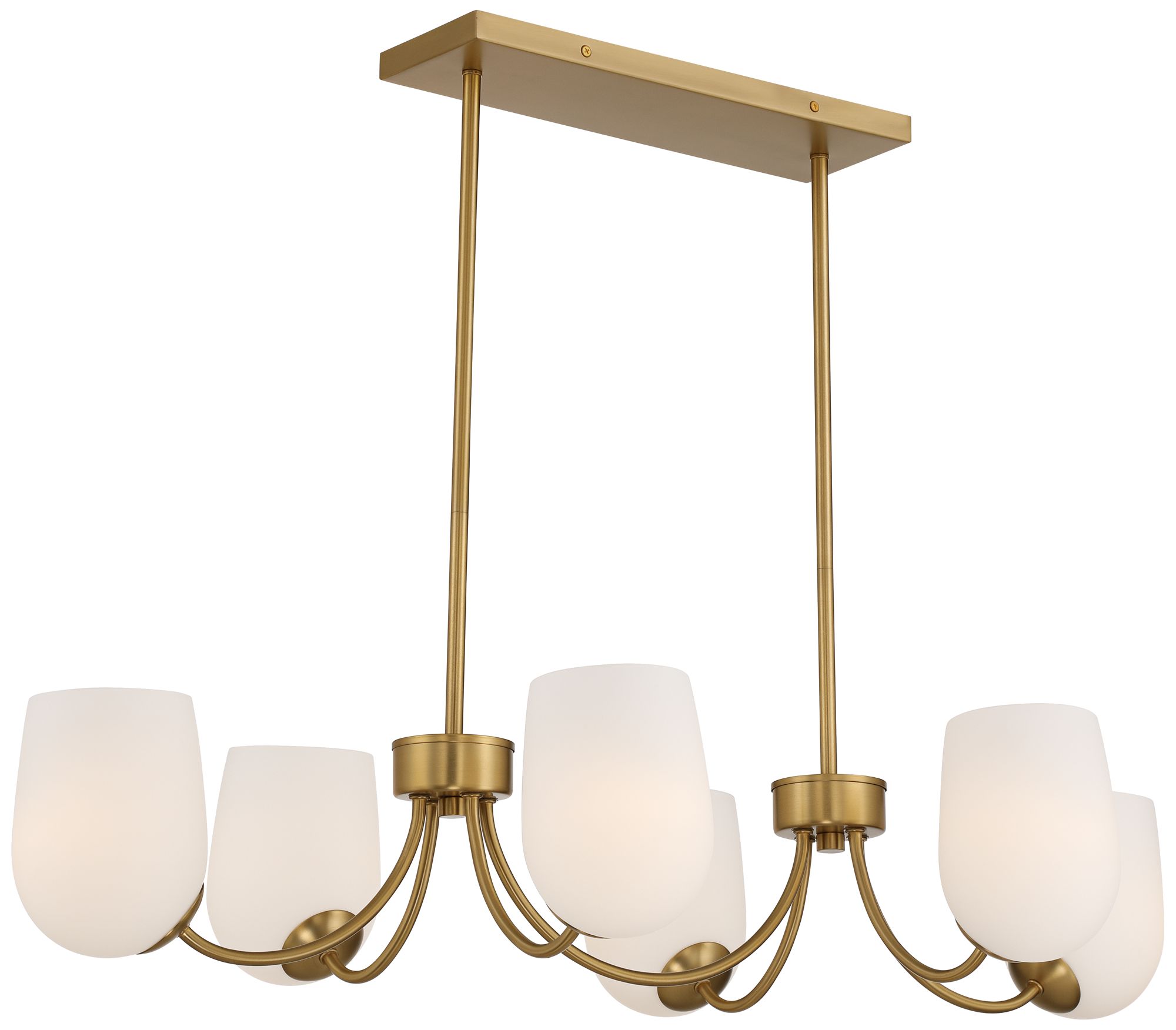 Possini Euro Safia 36" Wide Brushed Gold Glass 6-Light Chandelier