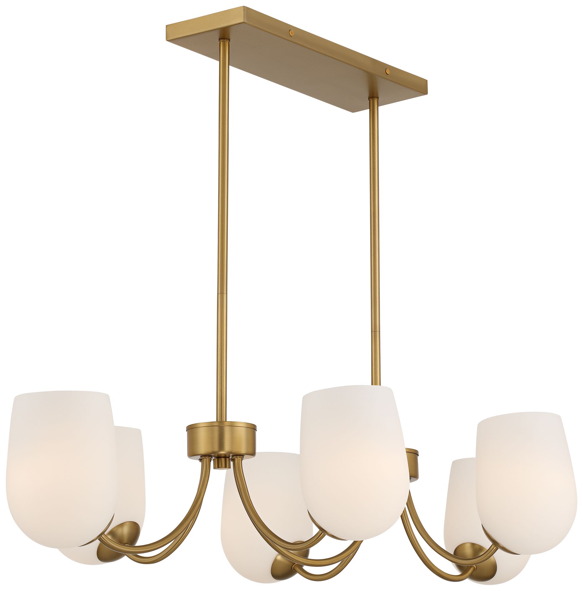Possini Euro Safia 36" Wide Brushed Gold Glass 6-Light Chandelier