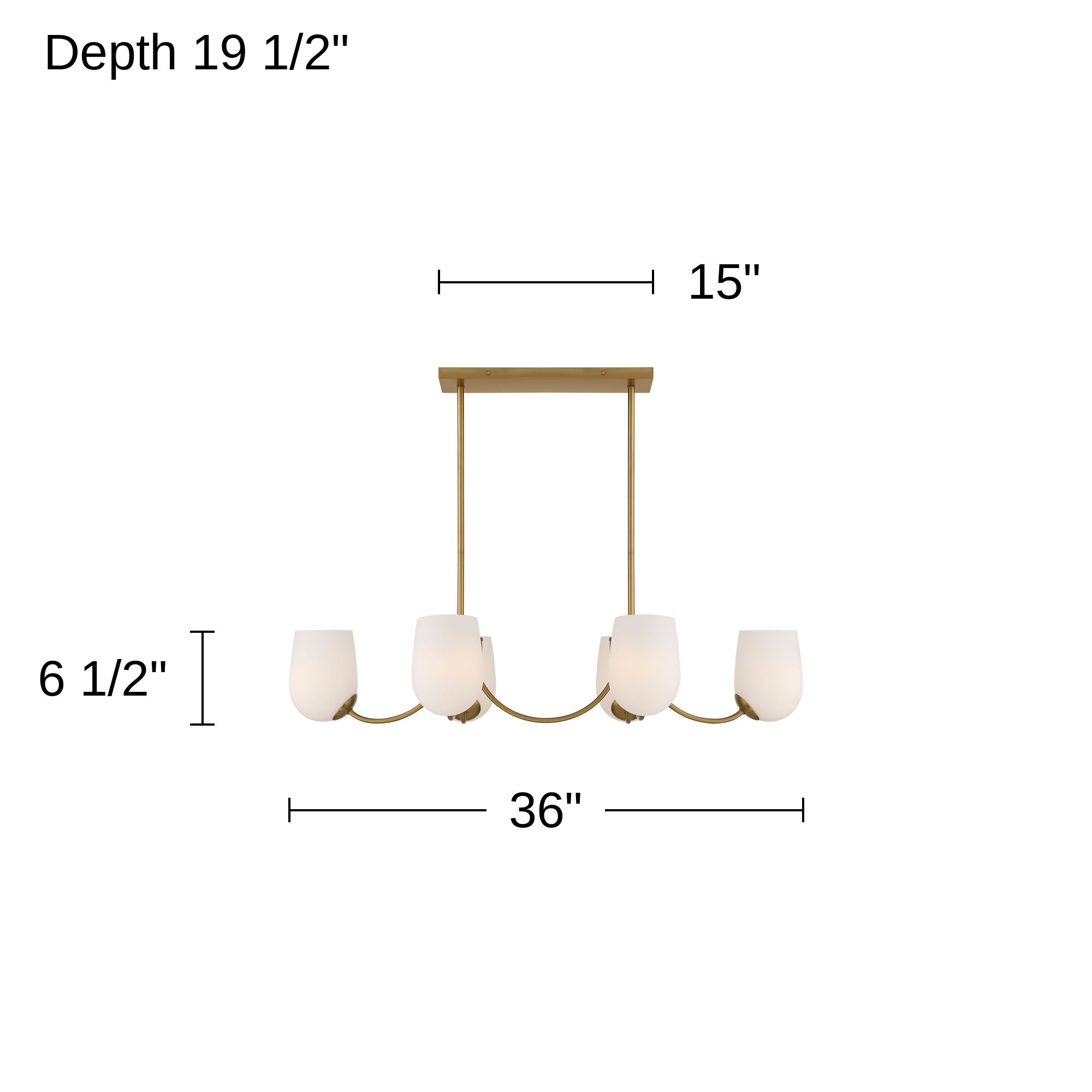 Possini Euro Safia 36" Wide Brushed Gold Glass 6-Light Chandelier