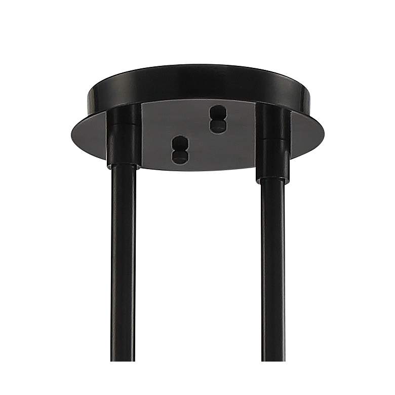 Image 4 Possini Euro Salazar 66" Wide Black 6-Light S-Frame Island Pendant more views