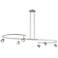 Possini Euro Salazar 66" Wide Nickel Track 6-Light Island Pendant