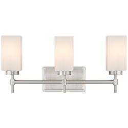 Possini Euro Salo 20 3/4" Wide Brushed Nickel 3-Light Bath Light