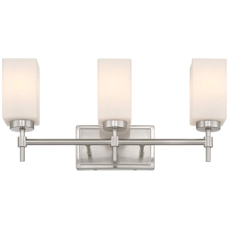Image 4 Possini Euro Salo 20 3/4" Wide Brushed Nickel 3-Light Bath Light more views