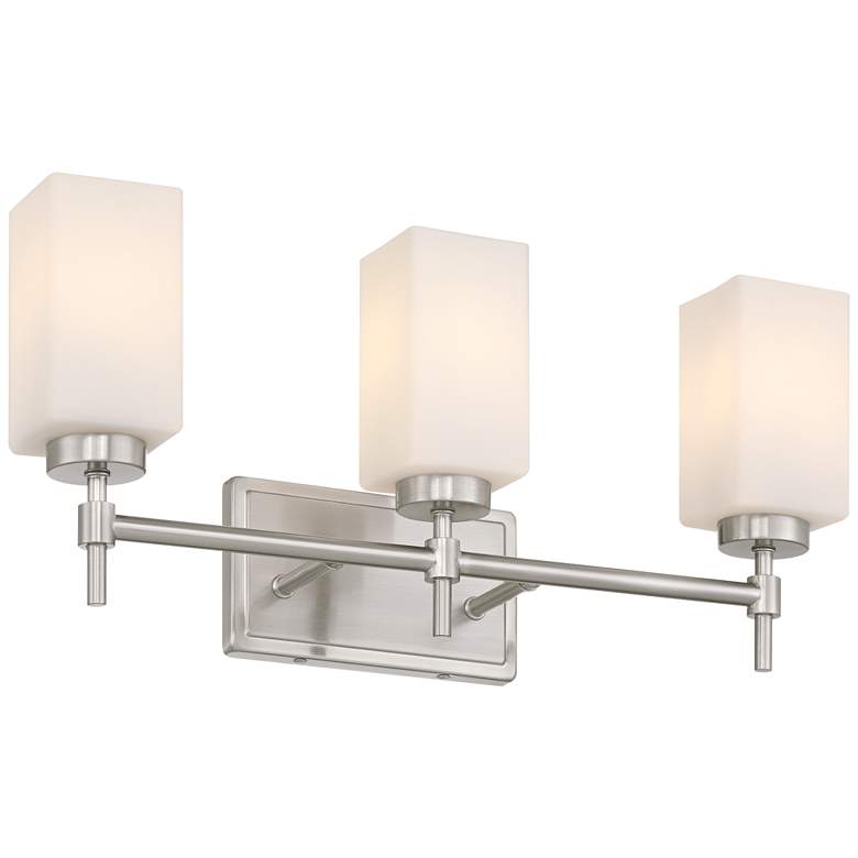 Image 5 Possini Euro Salo 20 3/4" Wide Brushed Nickel 3-Light Bath Light more views